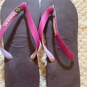 SOLDPurple Brazil havianas flip flops new